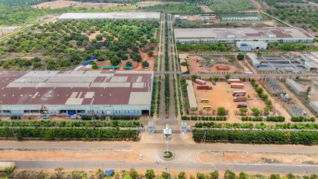 Aerial view of an MSIL manufacturing campus